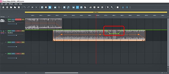 Volume curve Turn down the volume with the volume curve