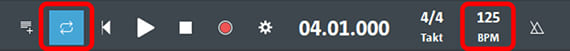 Add tracks + BPM field Add tracks + BPM icons in transport control