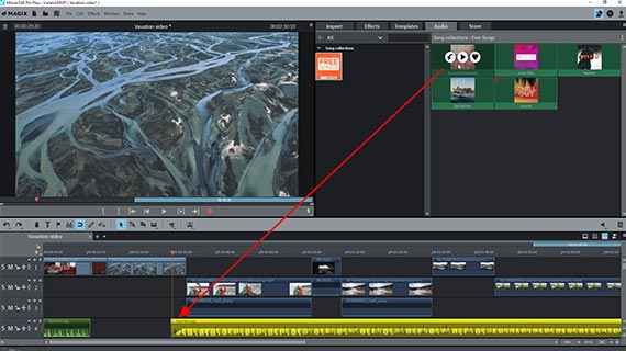 Dubbing with music Adding sound to your vacation video