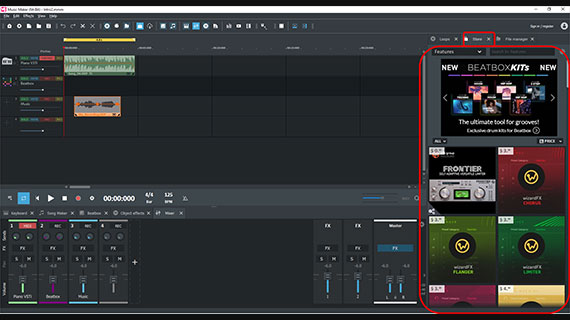 Store with additional features Expand Music Maker in the store with additional functions