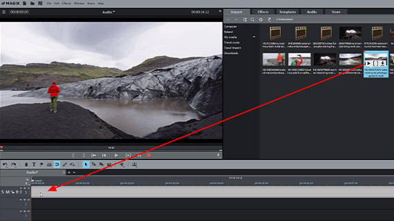 Dubbing a video with audio Dubbing a film: Import video