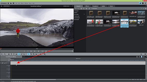 Edit audio track Edit video audio track: Video import