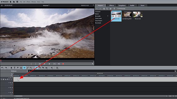 Import video Increase MP4 volume: Video import