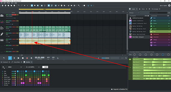 Load Soundpool loops using drag & drop Assemble background music from Soundpool samples