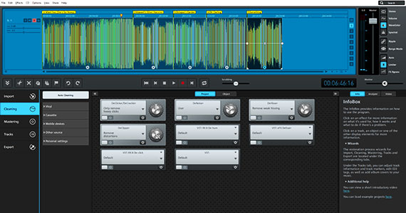 Cleaning functions Audio cleaning