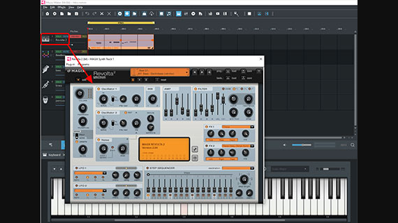 Revolta Change VST instrument via the VST selection menu
