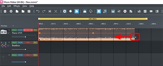 Shorten the end of the object Cut: Push objects together at the edges