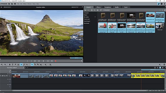 Import holiday videos Create a holiday video: File import