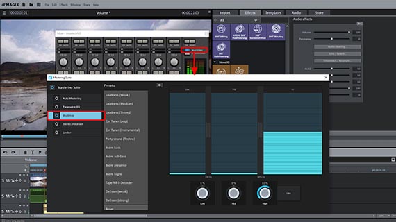 "MultiMax": Compressing mid-range frequencies Increase volume with multiband compressor