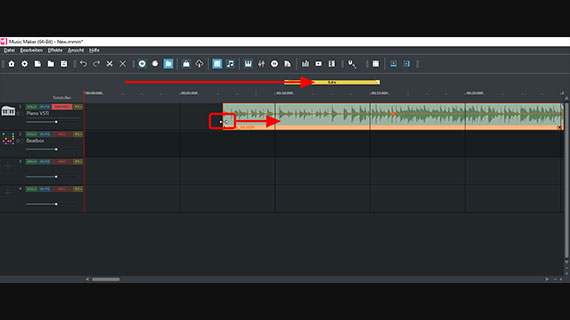 Cut intro object with fade in and fade out Cut and thread object