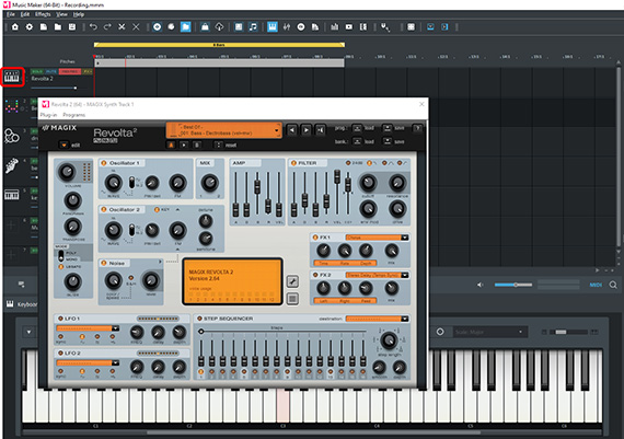 Revolta UI Open Revolta via the instrument icon