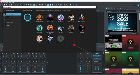 Mastering Suite Professional effects in the "Premium FX" add-on module