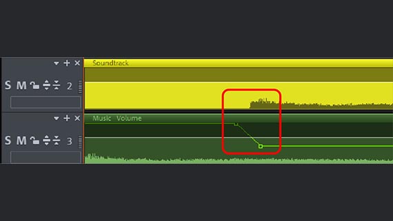 Decrease volume using track curve Adjust volume dynamically