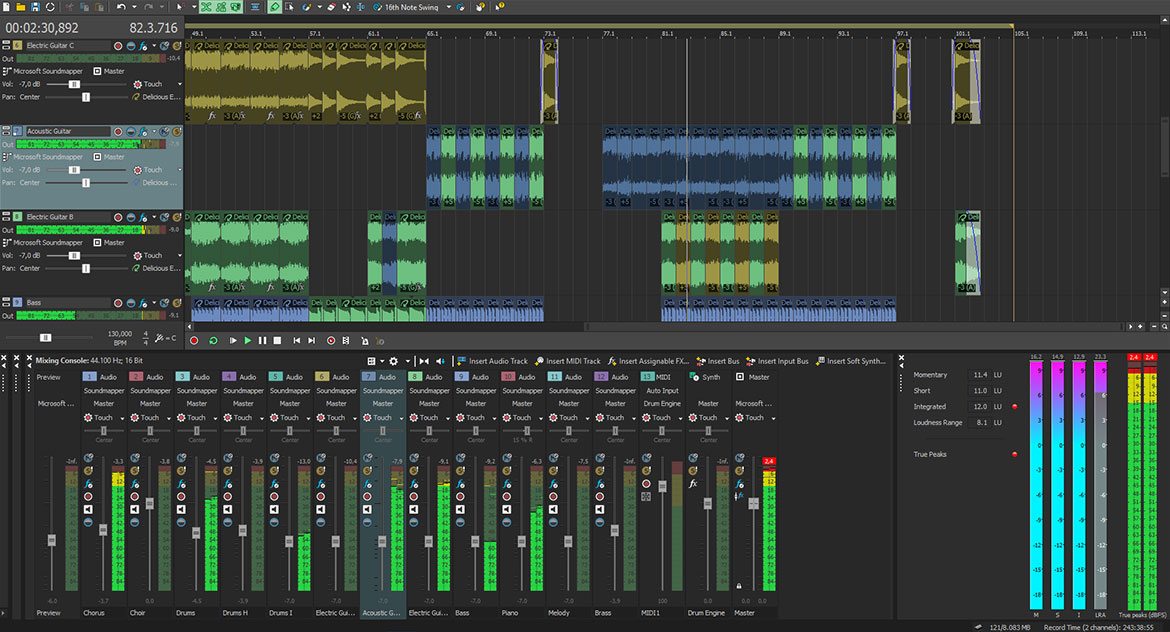 Professional Loudness metering in the master channel Professional Loudness metering in the master channel