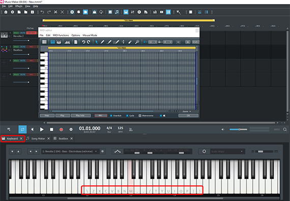 On- screen keyboard with keyboard symbols Activate on-screen keyboard and keyboard symbols