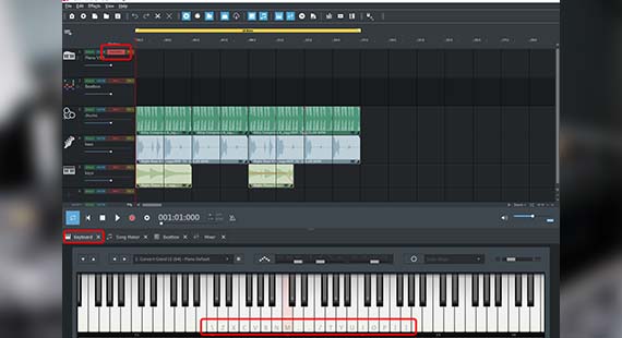 MIDI REC for software synthesizer Activate track for software synthesizer