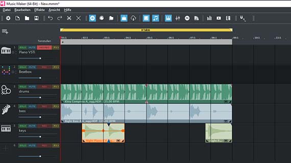 Accompanying arrangements made of drums, bass and piano Add more instruments