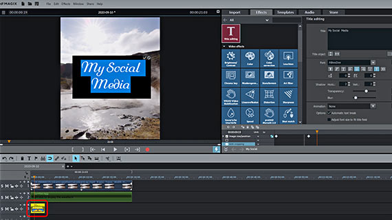Title editing for Instagram & social media Add text to title templates
