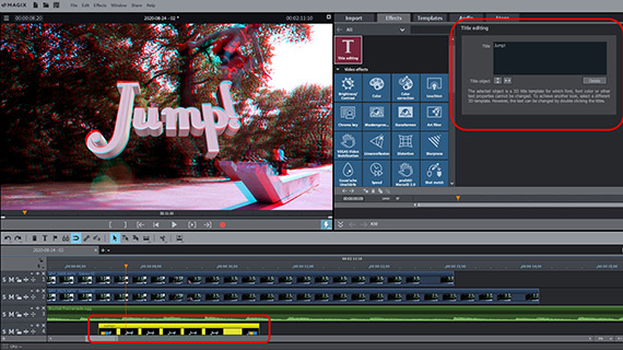 3D titles Adding 3D titles to 3D videos