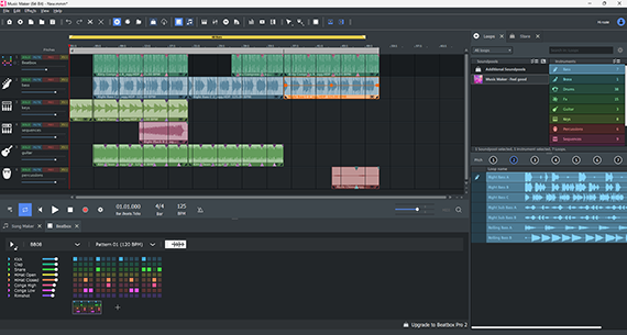 Produce songs using loops Larger arrangements with multiple song parts