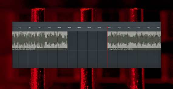 Cut audio object Trim audio object and delete the cut passage