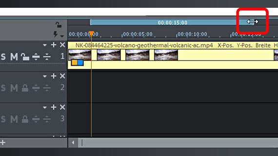 Create 15-second range for Instagram video Create range length (15 seconds)