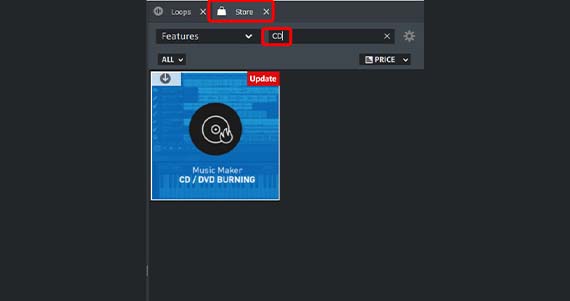 Audio CD burn function in the Store Burning module in the store should buy