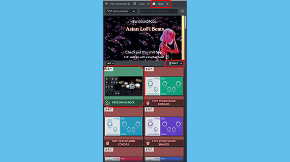 Free Soundpools and instrument in the Store Buy additional sound pools and instruments