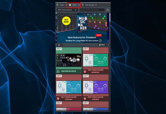 Expanding Music Maker Buy program modules in the Store