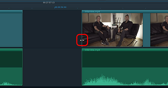 Place jump cuts Click and drag