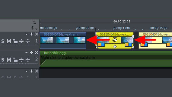 Toolbar with "Mouse modes for all tracks" Close gaps using "Mouse modes for all tracks"