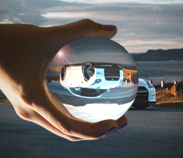 Image of a reverse effect through glass sphere
Image of a reverse effect when filming through a glass sphere