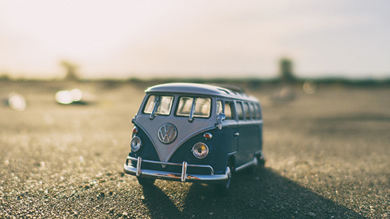 Tilt shift effect illustrated with a miniature car Image of the tilt shift effect using a miniature car