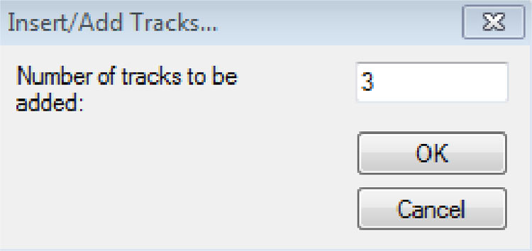 dialog insert and add tracks