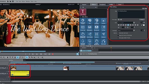 Title overlay Editing a title template