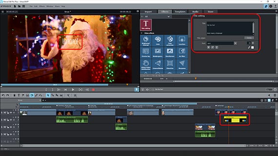 Title overlay Editing a title template