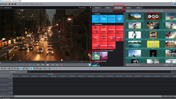 Editing templates in the Media Pool "Templates" tab Editing templates in the Media Pool "Templates" tab