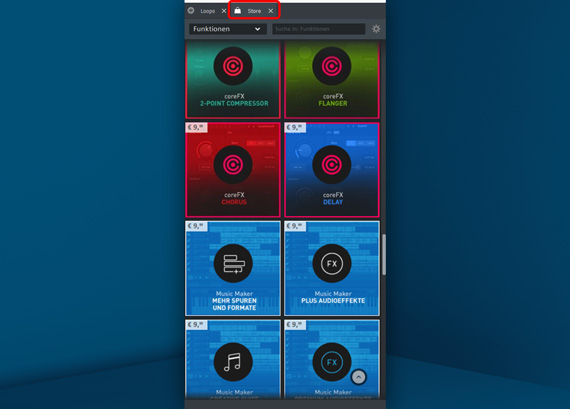 Purchase additional module in the store "More tracks and formats" expansion package