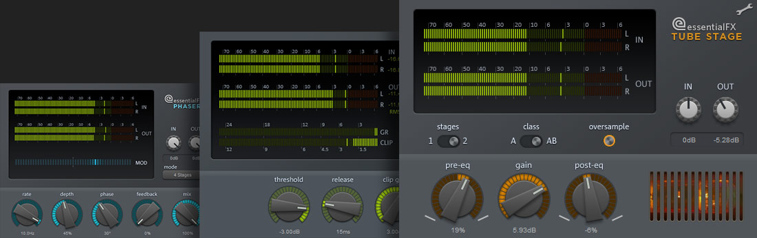 eFX Phaser, eFX Tubestage, eFX Limiter eFX Phaser, eFX Tubestage, eFX Limiter