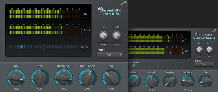 eFX Reverb , eFX Stereo Delay eFX Reverb , eFX Stereo Delay