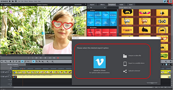 Rendering a video with Motion tracking Exporting a video with Motion tracking