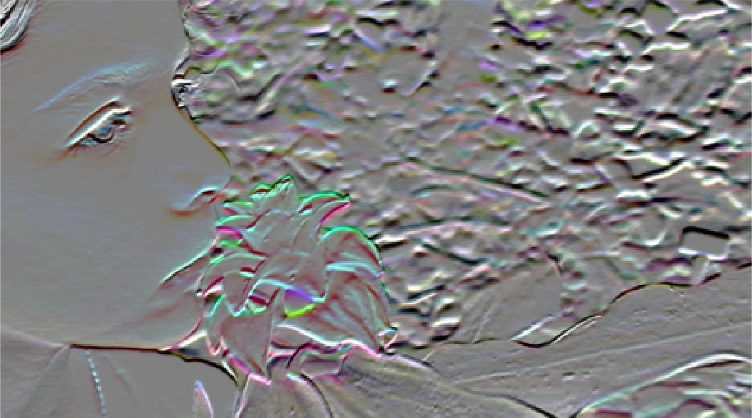 "Emboss" color filter in Movie Edit Pro "Emboss" color filter
