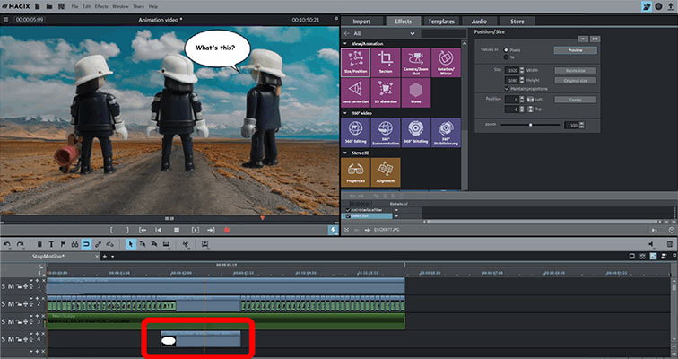 Animated video: add speech bubbles A finished animated video