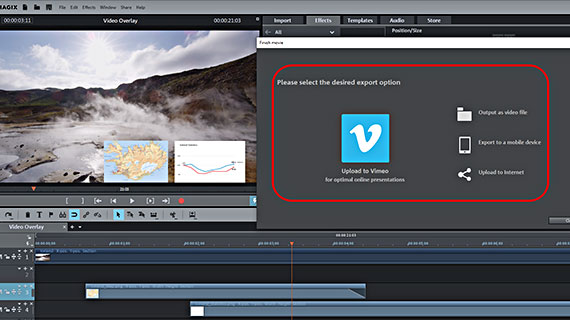 Export video with overlays to mobile device Transferring a video with overlays to smartphone
