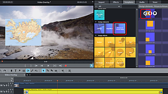 Video overlay: Add templates Template for video overlay