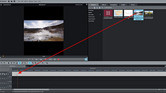 Make video for Instagram Import video via drag and drop