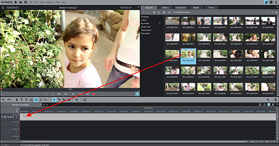 Motion Tracking Import Importing video for Motion tracking