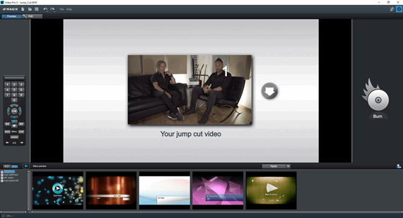 Burn to disc Burn your video with jump cuts to disc