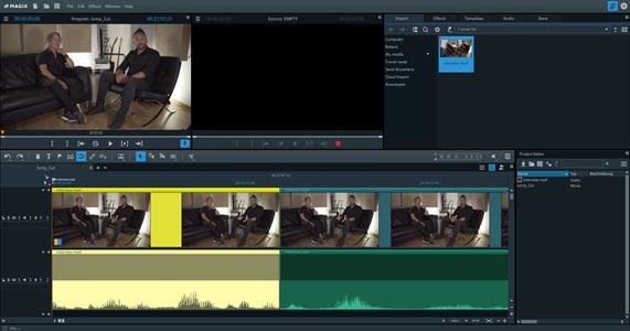Large picture and sound display Jump cuts: adjusting the view