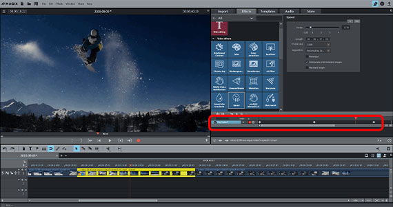 Speed ramp Keyframe animation